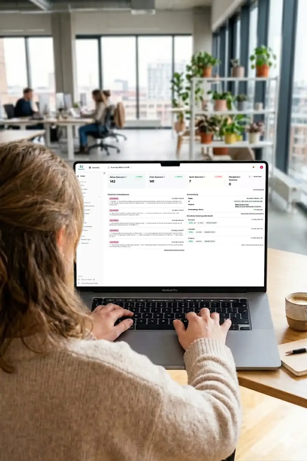 branchly Plattform Übersicht Dashboard